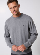 Calvin Klein Mens Cotton Crew Neck Sweatshirt In Grey