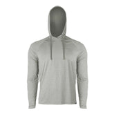 Watamu Mens Jozini Performance Hoody Long Sleeves T-Shirt In Silver Grey