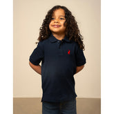 Polo Boys Austin Short Sleeve Golfer In Navy