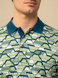 Polo Mens Geo Printed Golfer In Green