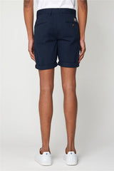 Bene Sherman Mens Straight Fit Chino Shorts In Navy