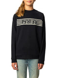 Polo Girls Skylar Printed Sweater In Black