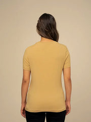 Polo Womens Lily Short Sleeve Beaded T-Shirt Stone