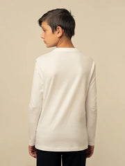 Polo Boys Gary Printed Long Sleeve White T-Shirt