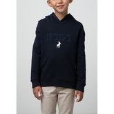 Polo Boys Griffin Panelled Hoody In Navy