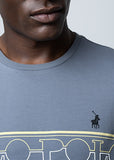 Polo Mens Logo Printed T-Shirt In Charcoal