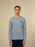 Polo Mens Essential Crew Neck Long Sleeve T-Shirt in Blue