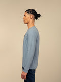 Polo Mens Essential Crew Neck Long Sleeve T-Shirt in Blue