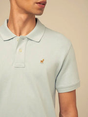 Polo Mens Essential Pique Ss Golfer Light Blue
