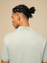 Polo Mens Essential Pique Ss Golfer Light Blue