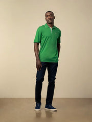 Polo Mens Sm Tipped Ss Golfer Dark Green