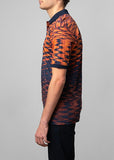 Polo Mens Distorted Print Golfer In Orange