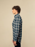 Polo Mens Easy Care Check Shirt In Dark Green