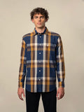 Polo Mens Easy Care Bold Check Ls Shirt Dark Blue
