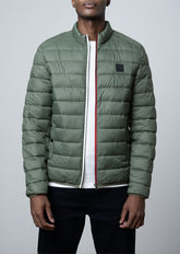 Polo Mens Nylon Puffer Jacket In Fatigue