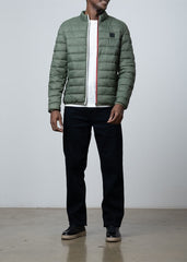 Polo Mens Nylon Puffer Jacket In Fatigue