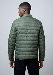 Polo Mens Nylon Puffer Jacket In Fatigue
