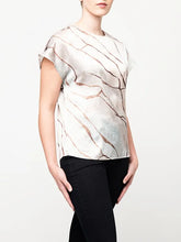 Polo Womens Nora Ss Printed Blouse Sand