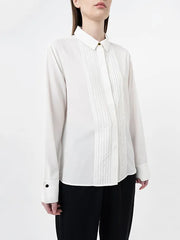 Polo Womens Mpai Pintuck Blouse In Off White