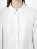 Polo Womens Mpai Pintuck Blouse In Off White