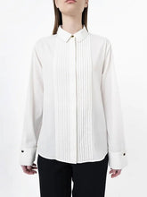 Polo Womens Mpai Pintuck Blouse In Off White
