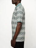 Polo Mens Argyle Printed Golfer In Green & White