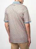 Polo Mens Abstract Printed Golfer In Orange Multi