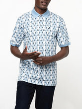 Polo Mens Printed Argyle Golfer In Blue