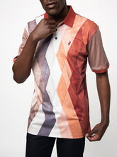 Polo Mens Printed Argyle Golfer In Brick