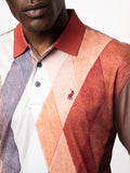 Polo Mens Printed Argyle Golfer In Brick