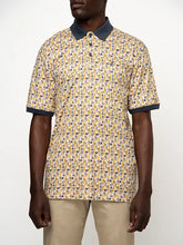 Polo Mens Abstract Printed Golfer in Yellow Multi