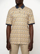 Polo Mens Abstract Printed Golfer in Yellow Multi