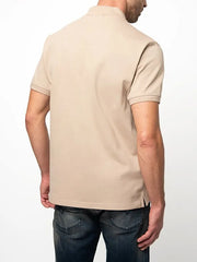 Polo Mens Taupe Essential Pique Ss Golfer