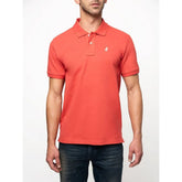 Polo Mens Essential Pique Short Sleeves Golfer In Dark Pink