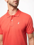 Polo Dark Pink Essential Pique Ss Golfer Coral