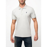 Polo Mens Essential Pique Golfer In Light Grey