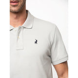 Polo Mens Essential Pique Golfer In Light Grey