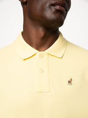 Polo Mens Essential Pique Golfer In Light Yellow