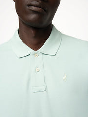 Polo Mens Essential Pique Golfer In Aqua