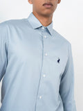 Polo Mens Essential Sateen Long Sleeve Shirt In Blue