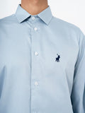 Polo Mens Essential Sateen Long Sleeve Shirt In Blue
