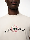 Polo Mens Puff Logo T-Shirt In Off White