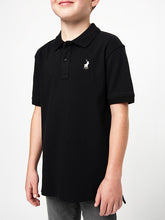 Polo Boys Austin Short Sleeve Golfer In Black