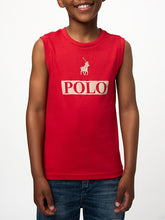 Polo Boys Connor Printed Vest In Red