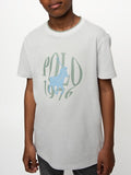 Polo Boys Cameron Printed Short Sleeve T-shirt In Grey