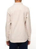 Polo Boys Heath Striped Long Sleeve Shirt In Taupe