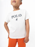 Polo Boys Ted Printed T-Shirt In Off White