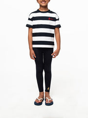 Polo Girls Jade Striped T-Shirt In Navy