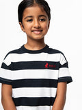 Polo Girls Jade Stripe T-Shirt In Navy