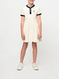 Polo Girls Happer Short Sleeve Dress In Sand